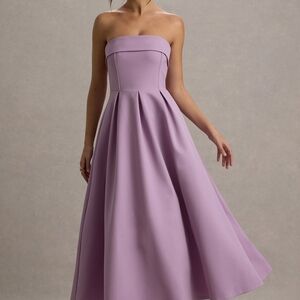 Strapless Lilac A-Line Evening Dress